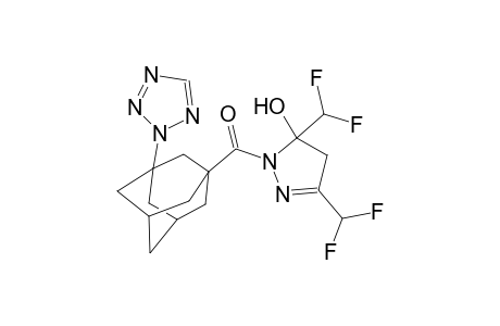 3,5-bis(difluoromethyl)-1-{[3-(2H-tetraazol-2-yl)-1-adamantyl]carbonyl}-4,5-dihydro-1H-pyrazol-5-ol