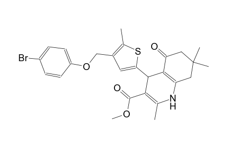 methyl 4-{4-[(4-bromophenoxy)methyl]-5-methyl-2-thienyl}-2,7,7-trimethyl-5-oxo-1,4,5,6,7,8-hexahydro-3-quinolinecarboxylate