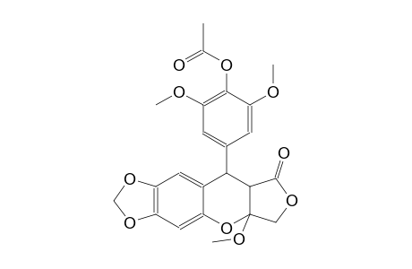 4-(5a-methoxy-8-oxo-5a,6,8a,9-tetrahydro-8H-[1,3]dioxolo[4,5-g]furo[3,4-b]chromen-9-yl)-2,6-dimethoxyphenyl acetate