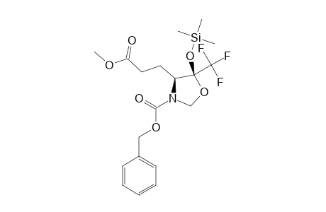 (4S,5S)-N-(BENZYLOXYCARBONYL)-4-[(METHOXYCARBONYL)-ETHYL]-5-(TRIFLUOROMETHYL)-5-[(TRIMETHYLSILYL)-OXY]-1,3-OXAZOLIDINE