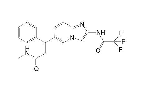 2-Trifluoroacetamido-6-[(E)-1-phenyl-2-(N-methylcarbomyl)vinyl]imidazo[1,2-a]pyridine