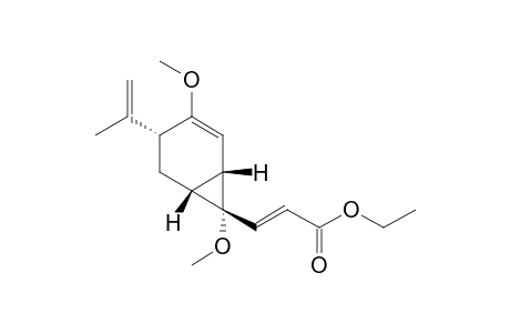 Ethyl (E)-3'-[(1.beta.,4R*,6.beta.,7R*)-4-isopropenyl-3,7-dimethoxybicyclo[4.1.0]hept-2-en-7-yl]acrylate