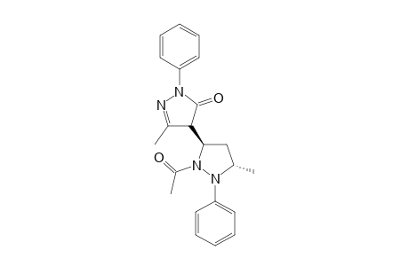 1-PHENYL-3-METHYL-4-(1-ACETYL-2-PHENYL-3-METHYLPYRAZOLIDIN-5-YL)-PYRAZOL-5-ONE