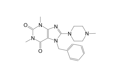 1H-purine-2,6-dione, 3,7-dihydro-1,3-dimethyl-8-(4-methyl-1-piperazinyl)-7-(phenylmethyl)-