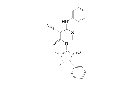 3-Anilino-2-cyano-N-(1,5-dimethyl-3-oxo-2-phenyl-2,3-dihydro-1H-pyrazol-4-yl)-3-(methylthio)acrylamide