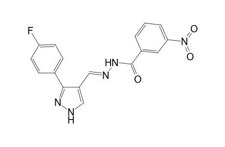 Benzoic acid, 3-nitro-, N'-[[3-(4-fluorophenyl)-1H-pyrazol-4-yl]methylidene]hydrazide