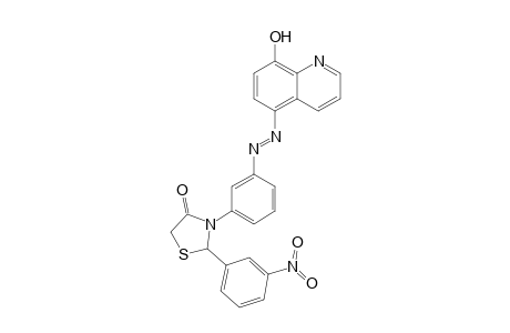 3-(3-((8-hydroxyquinolin-5-yl)diazenyl)phenyl)-2-(3-nitrophenyl)thiazolidin-4-one