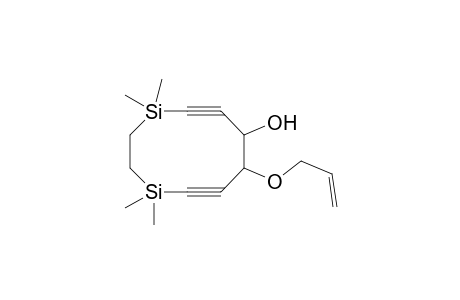 1,1,8,8-Tetramethyl-1,8-disilacyclodeca-2,6-diyne-5-(2-propenyloxy)-4-ol