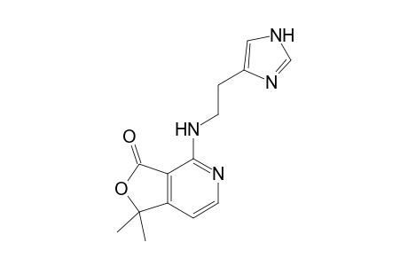 4-(2-(1H-Imidazol-4-yl)ethylamino)-1,1-dimethylfuro[3,4-c]pyridin-3(1H)-one