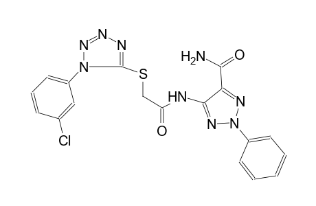 2H-1,2,3-triazole-4-carboxamide, 5-[[[[1-(3-chlorophenyl)-1H-tetrazol-5-yl]thio]acetyl]amino]-2-phenyl-