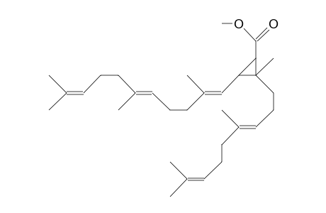Methyl 2-((E)-4,8-dimethyl-nona-3,7-dienyl)-2-methyl-trans-3([1E,5E]-2,6,10-trimethyl-undeca-1,5,9-trienyl)-cyclopropan