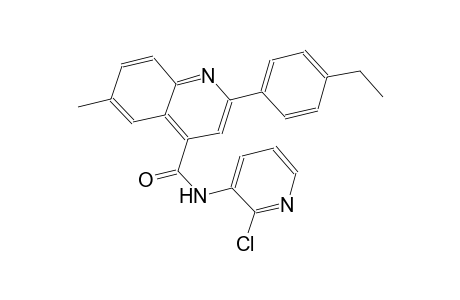 N-(2-chloro-3-pyridinyl)-2-(4-ethylphenyl)-6-methyl-4-quinolinecarboxamide