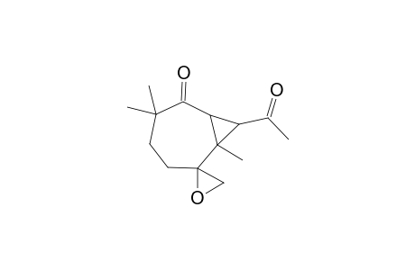 8-Acetyl-3,3,7-trimethyl-2-spiro[bicyclo[5.1.0]octane-6,2'-oxirane]one