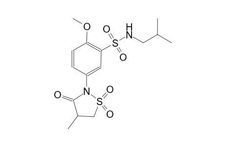 benzenesulfonamide, 2-methoxy-5-(4-methyl-1,1-dioxido-3-oxo-2-isothiazolidinyl)-N-(2-methylpropyl)-