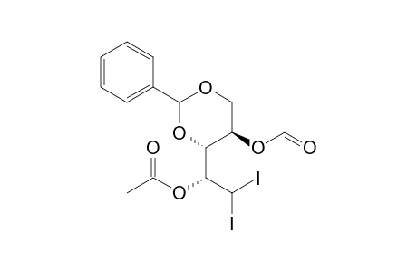 2-O-Acetyl-3,5-O-benzylidene-1-deoxy-4-O-formyl-1,1-diiodo-D-ribitol