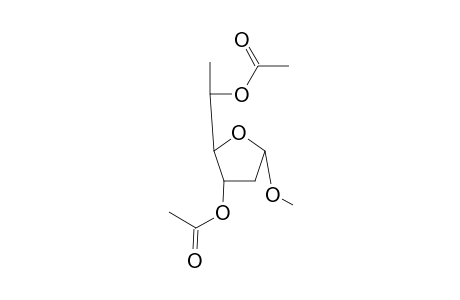 .beta.-L-lyxo-Hexofuranoside, methyl 2,6-dideoxy-, diacetate