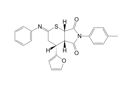 (4R,4aS,7aS)-4-Furan-2-yl-2-[(E)-phenylimino]-6-p-tolyl-tetrahydro-thiopyrano[2,3-c]pyrrole-5,7-dione