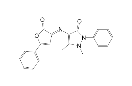 1,5-dimethyl-4-{[(3E)-2-oxo-5-phenylfuranylidene]amino}-2-phenyl-1,2-dihydro-3H-pyrazol-3-one