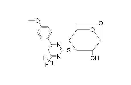 2-[[4-(4-methoxyphenyl)-6-(trifluoromethyl)-2-pyrimidinyl]thio]-6,8-dioxabicyclo[3.2.1]octan-4-ol