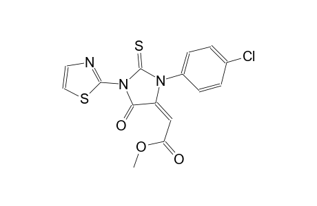 methyl (2E)-[3-(4-chlorophenyl)-5-oxo-1-(1,3-thiazol-2-yl)-2-thioxo-4-imidazolidinylidene]ethanoate