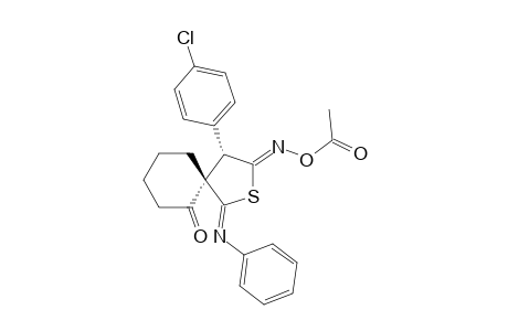 5'-ACETOXYIMINO-4'-(4-CHLOROPHENYL)-2'-PHENYLIMINO-1-OXO-2',3',4',5'-TETRAHYDROSPIRO-[CYCLOHEXANE-2,3'-THIOPHENE]