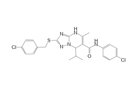 2-[(4-chlorobenzyl)sulfanyl]-N-(4-chlorophenyl)-7-isopropyl-5-methyl-4,7-dihydro[1,2,4]triazolo[1,5-a]pyrimidine-6-carboxamide