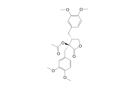 (2R,3S)-2-ACETOXY-2,3-BIS-(3,4-DIMETHOXYBENZYL)-GAMMA-BUTYROLACTONE