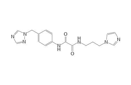 ethanediamide, N~1~-[3-(1H-imidazol-1-yl)propyl]-N~2~-[4-(1H-1,2,4-triazol-1-ylmethyl)phenyl]-