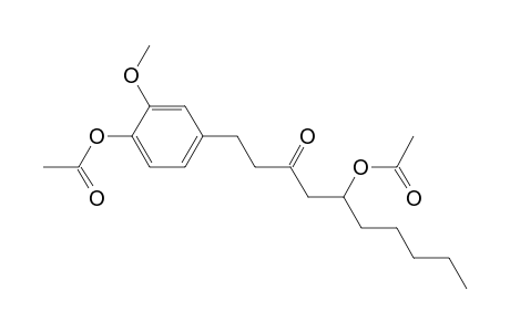 5-Acetoxy-1-(4-acetoxy-3-methoxyphenyl)decan-3-one