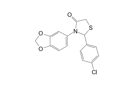 3-(Benzo[d][1,3]dioxol-5-yl)-2-(4-chlorophenyl)thiazolidin-4-one