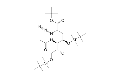 TERT.-BUTYL-5-ACETAMIDO-2-AZIDO-4,7-BIS-O-[(TERT.-BUTYL)-DIMETHYLSILYL]-2,3,5-TRIDEOXY-L-GLUCO-HEPTONATE