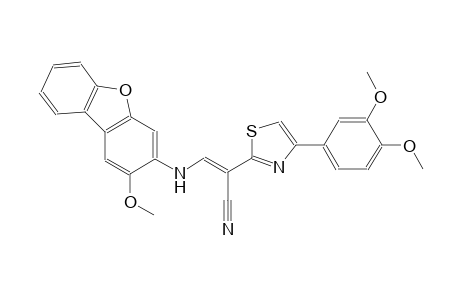 (2E)-2-[4-(3,4-dimethoxyphenyl)-1,3-thiazol-2-yl]-3-[(2-methoxydibenzo[b,d]furan-3-yl)amino]-2-propenenitrile
