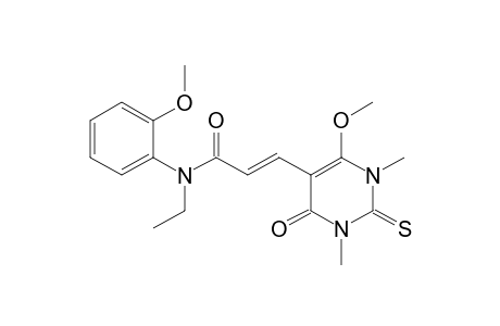 2-Propenamide, N-ethyl-N-(2-methoxyphenyl)-3-(1,2,3,4-tetrahydro-6-methoxy-1,3-dimethyl-4-oxo-2-thioxo-5-pyrimidinyl)-