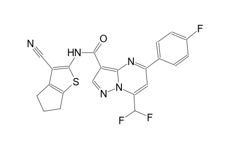 N-(3-cyano-5,6-dihydro-4H-cyclopenta[b]thien-2-yl)-7-(difluoromethyl)-5-(4-fluorophenyl)pyrazolo[1,5-a]pyrimidine-3-carboxamide