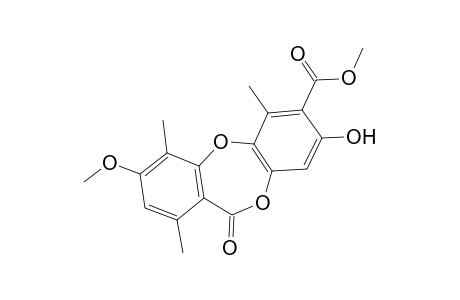 11H-Dibenzo[b,e][1,4]dioxepin-7-carboxylic acid, 8-hydroxy-3-methoxy-1,4,6-trimethyl-11-oxo-, methyl ester