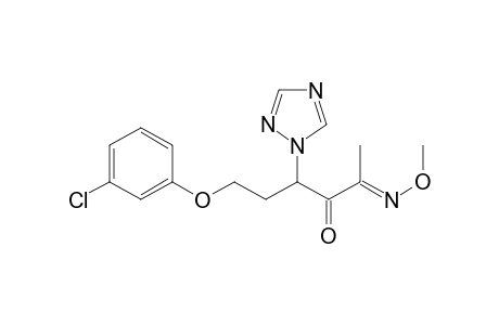 2,3-Hexanedione, 6-(3-chlorophenoxy)-4-(1H-1,2,4-triazol-1-yl)-, 2-(O-methyloxime)