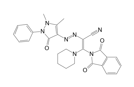 (E)-N'-(1,5-Dimethyl-3-oxo-2-phenyl-2,3-dihydro-1Hpyrazol-4-yl)-2-(1,3-dioxoiso-indolin-2-yl)-2-(piperidin-1-yl)acetohydrazonoyl cyanide