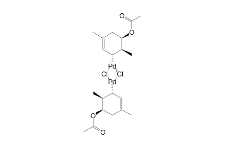 DI-(MY-CHLORO)-BIS-[(1,2,3-ETA)-5-ACETOXY-1,4-DIMETHYL-2-CYCLOHEXEN-1-YL]-DIPALLADIUM