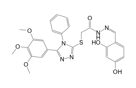 acetic acid, [[4-phenyl-5-(3,4,5-trimethoxyphenyl)-4H-1,2,4-triazol-3-yl]thio]-, 2-[(Z)-(2,4-dihydroxyphenyl)methylidene]hydrazide