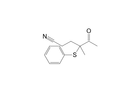 4-Methyl-5-oxo-4-[phenylthio)hexanonitrile