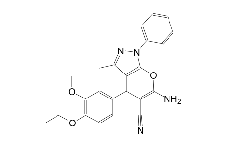6-amino-4-(4-ethoxy-3-methoxyphenyl)-3-methyl-1-phenyl-1,4-dihydropyrano[2,3-c]pyrazole-5-carbonitrile