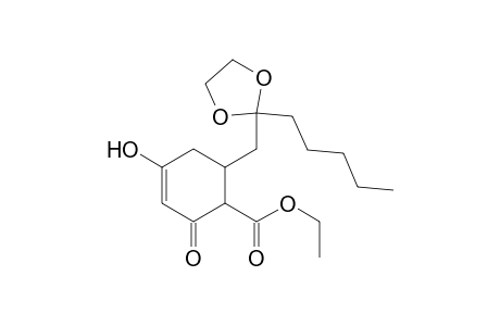 3-Cyclohexene-1-carboxylic acid, 4-hydroxy-2-oxo-6-[(2-pentyl-1,3-dioxolan-2-yl)methyl]-, ethyl ester