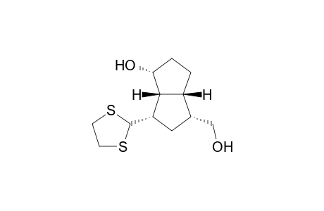 1-Pentalenemethanol, 3-(1,3-dithiolan-2-yl)octahydro-4-hydroxy-, (1.alpha.,3.alpha.,3a.beta.,4.alpha.,6a.beta.)-(.+-.)-