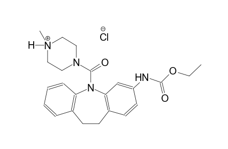 carbamic acid, [10,11-dihydro-5-[(4-methyl-1-piperaziniumyl)carbonyl]-5H-dibenz[b,f]azepin-3-yl]-, chloride, ethyl ester