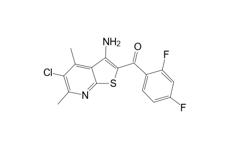 (3-amino-5-chloro-4,6-dimethyl-2-thieno[2,3-b]pyridinyl)-(2,4-difluorophenyl)methanone
