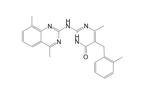 4(3H)-pyrimidinone, 2-[(4,8-dimethyl-2-quinazolinyl)amino]-6-methyl-5-[(2-methylphenyl)methyl]-