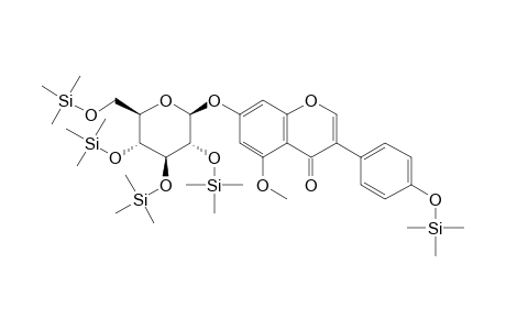 5-o-Methylgenistein 7-o-.beta.-D-glucopyranoside, 5tms derivative