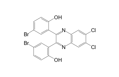 2,2'-(6,7-dichloro-2,3-quinoxalinediyl)bis[4-bromophenol]