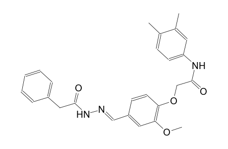 N-(3,4-dimethylphenyl)-2-(2-methoxy-4-{(E)-[(phenylacetyl)hydrazono]methyl}phenoxy)acetamide