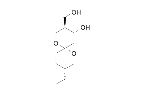 (3R(*),4R(*),6R(*),9R(*))-9-Ethyl-3-hydroxymethyl-1,7-dioxaspiro-[5.5]undecan-4-ol